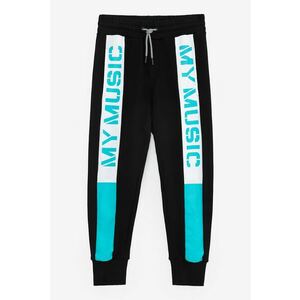 Pantaloni de trening cu imprimeu text imagine