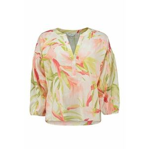 Bluza cu model tropical si decolteu in V imagine