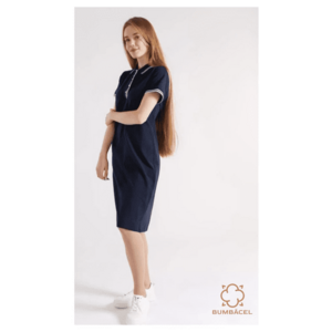 Rochie polo cu maneca scurta pentru dame imagine