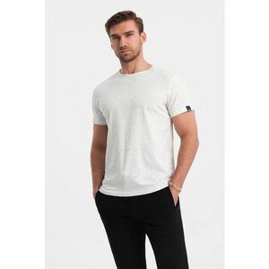 Tricou de bumbac cu decolteu la baza gatului imagine