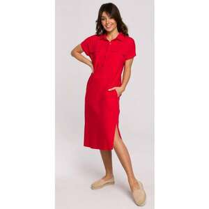 Rochie Safari cu guler - rosu imagine