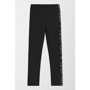 Colanti slim fit cu imprimeu text imagine