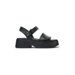 Demi-Wedge Leather Sandals With Buckle imagine