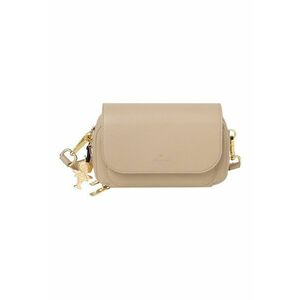 Geanta crossbody din piele ecologica cu clapa si breloc imagine