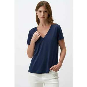 Tricou din amestec de modal cu decolteu in V imagine