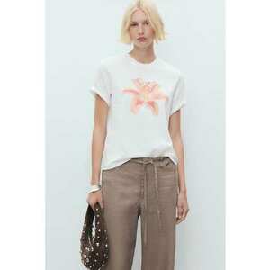 Tricou din bumbac cu imprimeu floral imagine