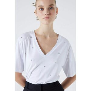 Tricou lejer cu decolteu in V imagine