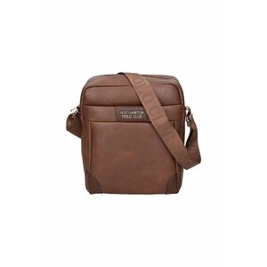 Geanta crossbody de piele ecologica cu fermoar - Maro imagine