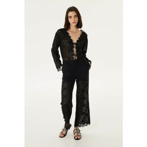 Pantaloni de dantela cu croiala ampla imagine
