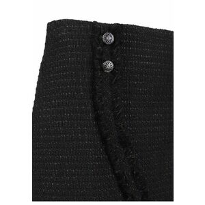 Fusta din tuid cu garnitura decorativa - Negru imagine