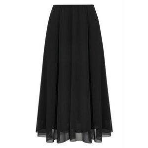 Fusta cu croiala pe bie si strat exterior din mesh - negru imagine