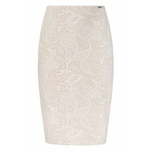 Fusta-creion din jacquard cu motive Paisley - Bej imagine