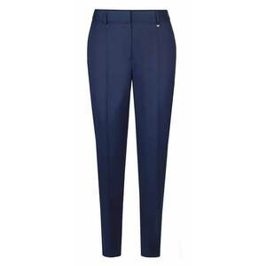Pantaloni crop uni cu croiala conica imagine