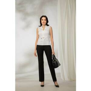 Pantaloni drepti cu pliu frontal imagine