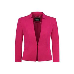 Blazer cambrat din amestec de in - Fucsia imagine