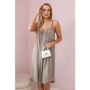 Rochie midi din viscoza cu bretele inguste - imagine