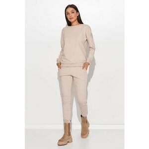 Set de bluzon si pantaloni lungi - Bej deschis imagine
