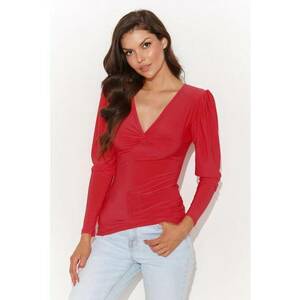 Bluza slim fit cu decolteul in V - imagine
