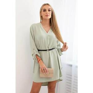 Rochie cu decolteu in V si curea - imagine