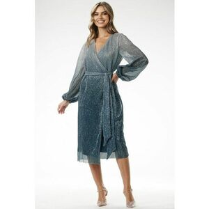 Midi Rochie Maneca lunga - Dreapta - in V A702 imagine