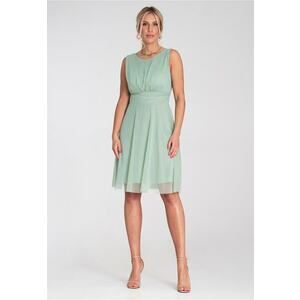 Rochie eleganta - decolteu la spate - din plasa - menta - imagine
