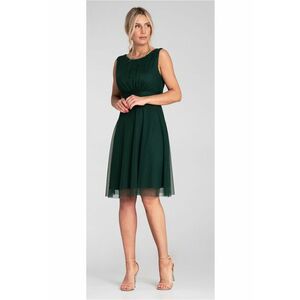Rochie eleganta - decolteu la spate - din plasa - verde - imagine