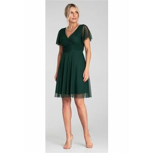 Rochie verde - din plasa - rochie de petrecere - imagine