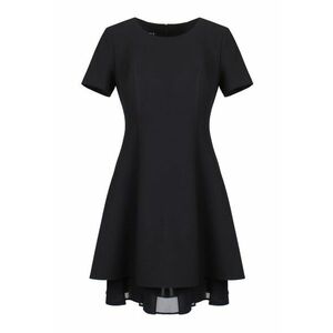 Rochie evazata cu maneci scurte - Negru imagine