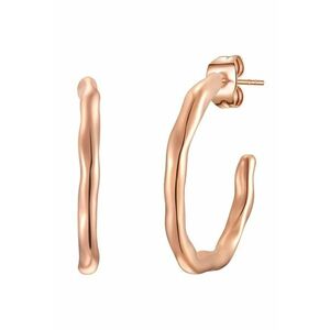Cercei rotunzi placati cu aur de 14K - Auriu imagine