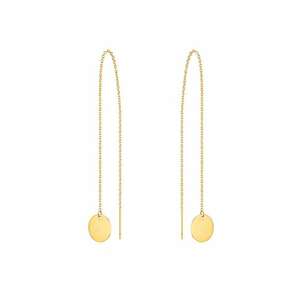 Cercei drop placati cu aur de 14K - Auriu imagine