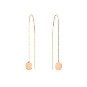 Cercei drop placati cu aur de 14K - Auriu imagine