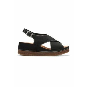 Sandale flatform de piele nabuc Kassandra Step imagine