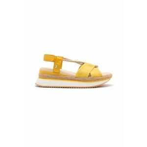 Sandale din panza cu talpa wedge imagine