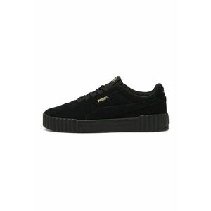 Pantofi sport de piele intoarsa - Auriu - Negru imagine