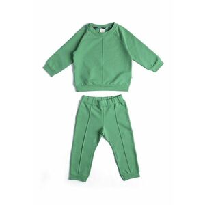 Set de bluza cu decolteu la baza gatului si pantaloni de trening imagine