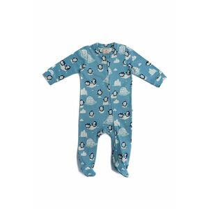 Pijama de bumbac organic cu botosei si fermoar imagine