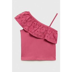 Bluza cu decolteu pe un umar si volane imagine