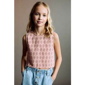 Bluza cu model si inchidere la spate cu nasture imagine