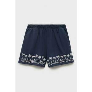 Pantaloni scurti cu broderie tropicala imagine