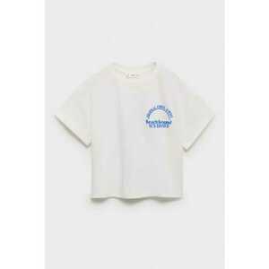 Tricou cu decolteu la baza gatului si imprimeu pe partea din spate imagine