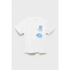 Tricou cu decolteu la baza gatului si aplicatie pe piept imagine