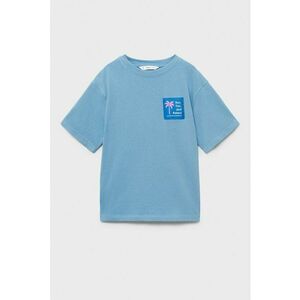 Tricou cu decolteu la baza gatului si imprimeu pe partea din spate imagine