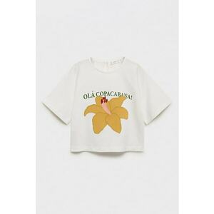 Tricou cu broderie florala imagine