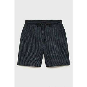 Pantaloni scurti cu model in dungi - snur de ajustare si buzunare laterale imagine
