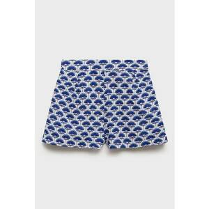 Pantaloni scurti din amestec de in si bumbac organic cu model imagine