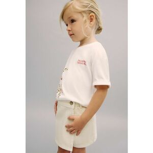 Fusta-pantalon uni din denim imagine