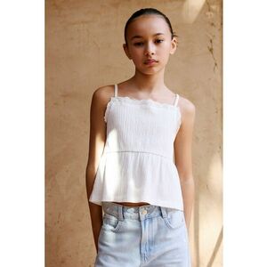 Top cu decolteu patrat si volan peplum imagine
