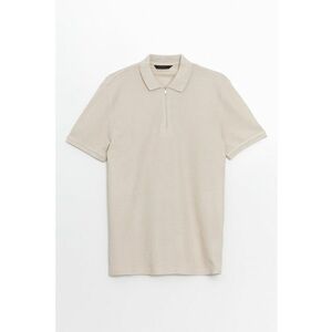 Tricou polo cu fenta cu fermoar imagine