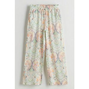 Pantaloni cu croiala ampla si imprimeu imagine