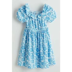 Rochie cu model - croiala in A si maneci bufante imagine